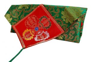 Mandala/Pecha Cover Double Dorje, Green