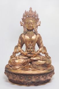 Copper Longevity Buddha Statues 30cm