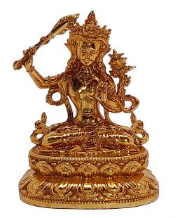 Manjushree mini brass statue 3.5cmH