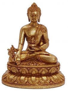 Medicine Buddha mini brass statue 3.5cmH