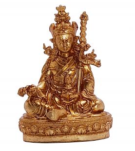 Guru Rinpoche mini brass statue 3.5cmH