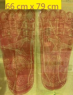 Buddha foot print fabric