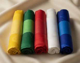 Eight Auspicious Symbols Five-Color Katag Set (Large)