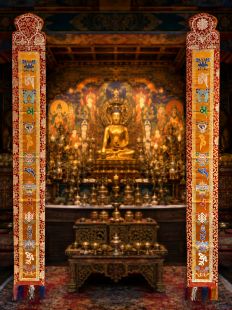 Eight Auspicious Symbols Vertical Banner (A pair)